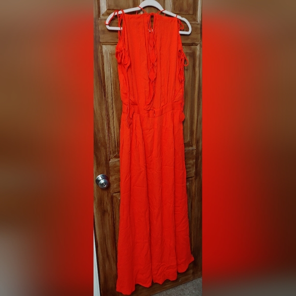 NWT Sz 6 Tory Burch Poppy Red Evalene Maxi Dress (GWP; See Pics) - Picture 5 of 10